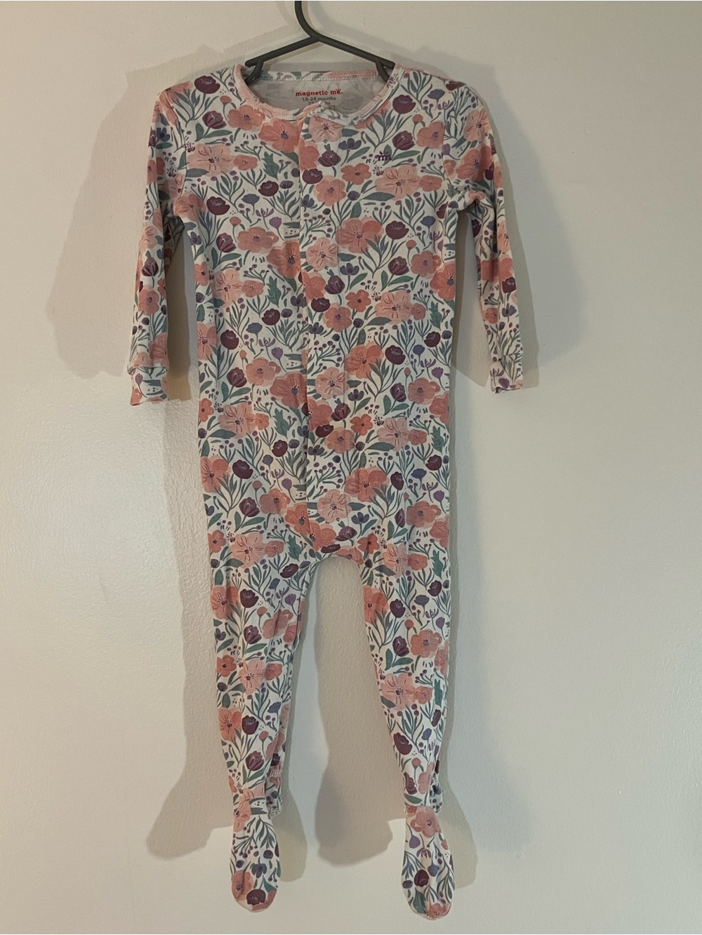 Magnetic Me Floral Footed One-Piece 100% Organic Cotton 18-24 Months